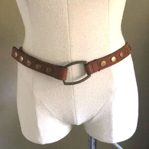 Beautiful Brown Leather Adjustable Belt_40"